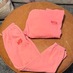 White fox women’s Pink sweat set